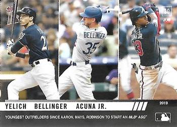 2019 Topps Now #462 Christian Yelich / Cody Bellinger / Ronald Acuna Jr. Front