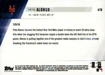 2019 Topps Now #470 Pete Alonso Back