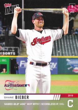 2019 Topps Now #498 Shane Bieber Front