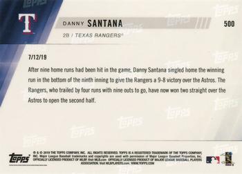 2019 Topps Now #500 Danny Santana Back