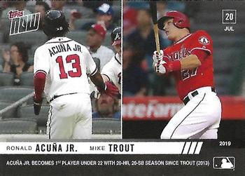 2019 Topps Now #543 Ronald Acuna Jr. / Mike Trout Front