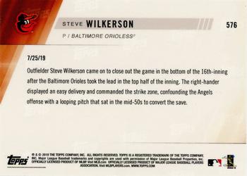 2019 Topps Now #576 Steve Wilkerson Back