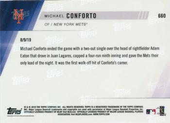 2019 Topps Now #660 Michael Conforto Back