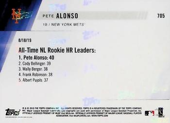 2019 Topps Now #705 Pete Alonso Back