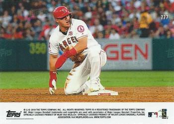 2019 Topps Now #777 Mike Trout Back