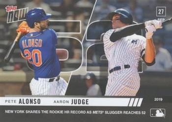 2019 Topps Now #906 Pete Alonso / Aaron Judge Front