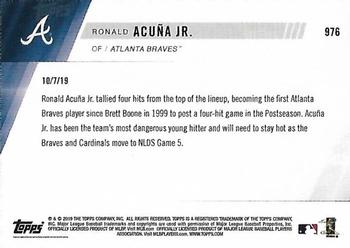 2019 Topps Now #976 Ronald Acuna Jr. Back