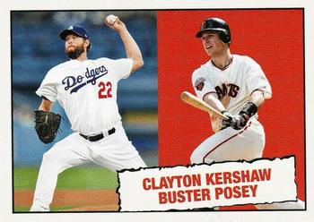 2019 Topps Throwback Thursday #32 Clayton Kershaw / Buster Posey Front