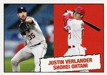 2019 Topps Throwback Thursday #33 Justin Verlander / Shohei Ohtani Front