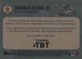 2019 Topps Throwback Thursday #52 Ronald Acuna Jr. Back
