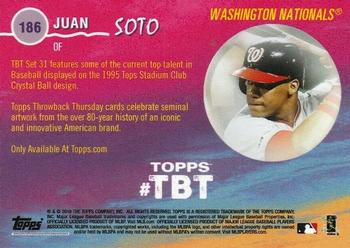 2019 Topps Throwback Thursday #186 Juan Soto Back