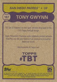 2019 Topps Throwback Thursday #187 Tony Gwynn Back