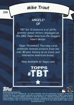 2019 Topps Throwback Thursday #206 Mike Trout Back