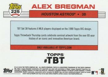 2019 Topps Throwback Thursday #225 Alex Bregman Back