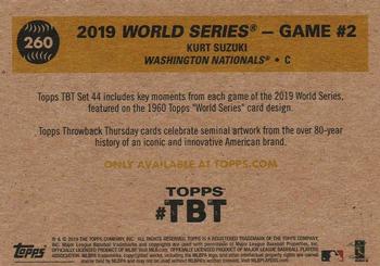 2019 Topps Throwback Thursday #260 Kurt Suzuki Back