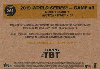2019 Topps Throwback Thursday #261 Michael Brantley Back