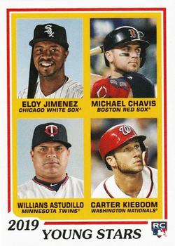 2019 Topps Throwback Thursday #268 Eloy Jimenez / Michael Chavis / Willians Astudillo / Carter Kieboom Front