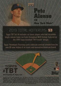 2019 Topps Throwback Thursday #272 Pete Alonso Back