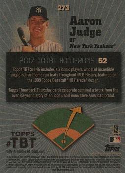 2019 Topps Throwback Thursday #273 Aaron Judge Back