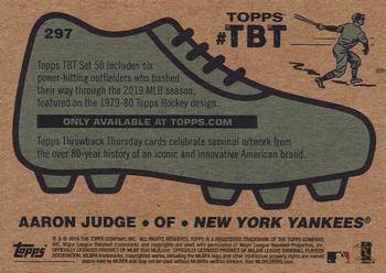 2019 Topps Throwback Thursday #297 Aaron Judge Back