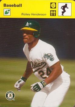 2005 Leaf - Sportscasters 35 Yellow Running-Ball #39 Rickey Henderson Front