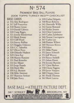 2006 Topps Turkey Red #574 Breaking Up Two Back