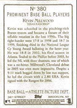 2006 Topps Turkey Red #380 Kevin Millwood Back