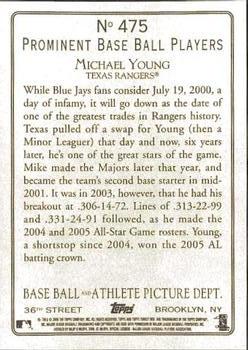 2006 Topps Turkey Red #475 Michael Young Back