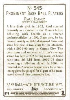 2006 Topps Turkey Red #545 Raul Ibanez Back
