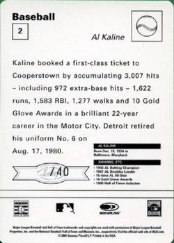 2005 Leaf - Sportscasters 40 Green Fielding-Glove #2 Al Kaline Back