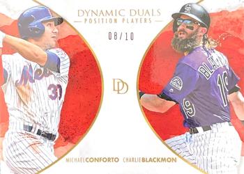 2018 Topps On-Demand Dynamic Duals - Position Players Red #PP5B Michael Conforto / Charlie Blackmon Front