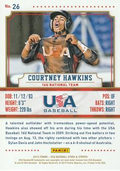 2015 Panini USA Baseball Stars & Stripes - Longevity (Retail) #26 Courtney Hawkins Back