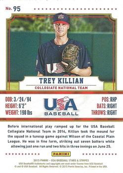 2015 Panini USA Baseball Stars & Stripes - Longevity (Retail) #95 Trey Killian Back