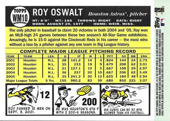 2006 Topps - Walmart #WM10 Roy Oswalt Back