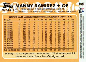2006 Topps - Walmart #WM40 Manny Ramirez Back