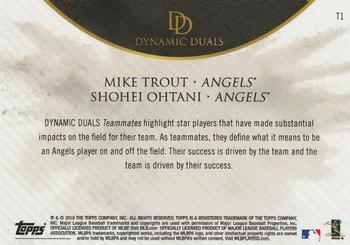 2018 Topps On-Demand Dynamic Duals - Teammates #T1 Mike Trout / Shohei Ohtani Back