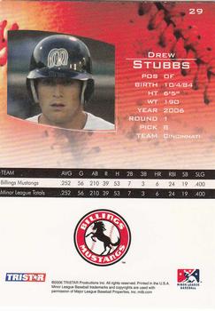 2006 TriStar Prospects Plus #29 Drew Stubbs Back