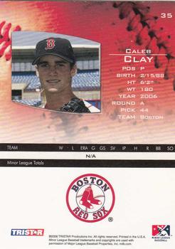 2006 TriStar Prospects Plus #35 Caleb Clay Back