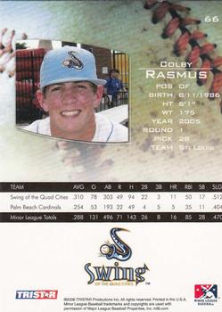 2006 TriStar Prospects Plus #66 Colby Rasmus Back