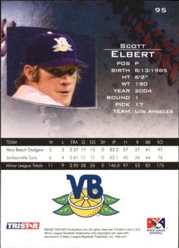 2006 TriStar Prospects Plus #95 Scott Elbert Back