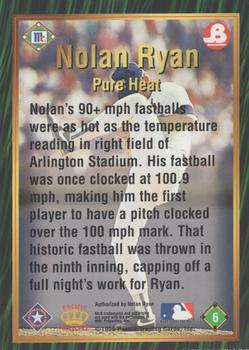 1996 Pacific McCormick & Brookshire's Nolan Ryan Career Highlights #6 Nolan Ryan Back