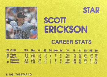 1991 Star Career Stats #NNO Scott Erickson Back