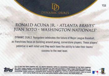 2018 Topps On-Demand Dynamic Duals - Youngsters #YG6 Ronald Acuna Jr. / Juan Soto Back