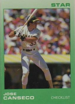 1988 Star Platinum #71 Jose Canseco Front