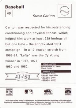 2005 Leaf - Sportscasters 60 White Fielding-Ball #46 Steve Carlton Back