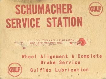 1949 Schumacher Service Station #NNO Les Moss Back