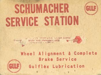 1949 Schumacher Service Station #NNO Howard Pollet Back