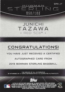 2013 Bowman Sterling - Asia Exclusive Autographs #SPA-JT Junichi Tazawa Back