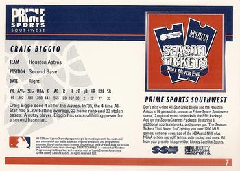 1996 Liberty Sports #7 Craig Biggio Back