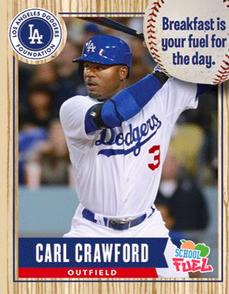 2014 Driftwood Dairy Los Angeles Dodgers #NNO Carl Crawford Front